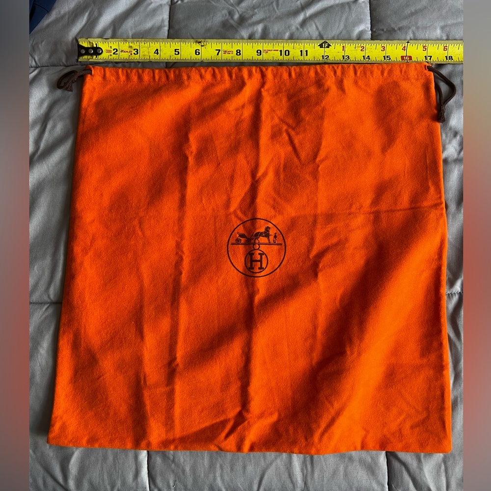 Authentic Hermès Orange Dust Bag 17”x  17” pre-owned